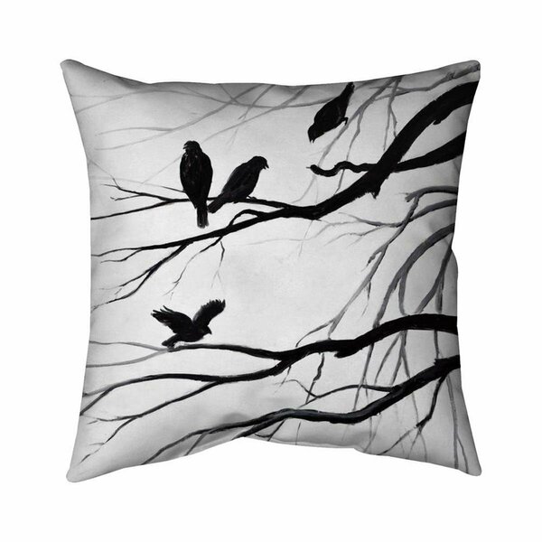 Fondo 20 x 20 in. Silhouette of Birds-Double Sided Print Indoor Pillow FO2793111